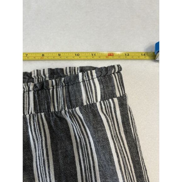 Pink Rose Pants Womens Small Gray & White Striped Pull On Boho Wide Leg (e1) - Picture 3 of 8